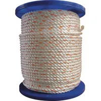 This UV-resistant dynamic rope has a 3/8 in diameter and a 675 lb working load limit. Suitable for general utility tasks such as securing loads, tying down equipment, and light towing in industrial, construction, and outdoor settings