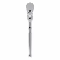 TEKTON Hand Ratchet: Pear, Reversible, 6 in Overall Lg, Polished, 4° Min Arc Swing, Std Lg (MPN SRH21506)