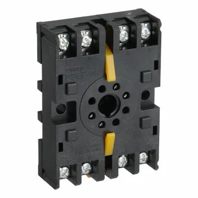 OMRON Socket: 5 A Rating, DIN-Rail/Surface Socket Mounting - Combination DIN-Rail & Surface-Mounted Sockets