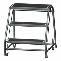 BALLYMORE Step Stool: 2.4 ft Overall Ht, 450 lb Load Cap, 3 Steps, Steel, 2.4 ft Standing Ht (MPN 326R)