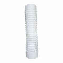 This melt blown polypropylene filter cartridge is designed for sediment removal in water filtration systems. With a 5 micron rating and 10 gpm flow rate, it is suitable for process water, irrigation, and general industrial water treatment applications.