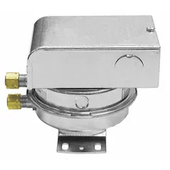 Adjustable set-point air pressure switch with auto reset function. Set-point range 0.02 to 0.5 in wc. SPDT switch rated at 28V DC. Housed in a conduit box. Used for pressure monitoring in HVAC and process control systems.