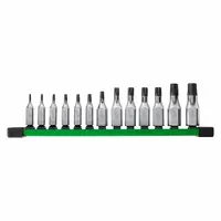 MILWAUKEE Socket Bit Set: 1 - 25 Pieces, 1/4 in, 3/8 in Drive Size, 13 Pieces, 10 7/8 in Overall Lg (MPN 48-22-9532)