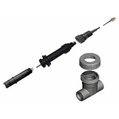 ORP sensor kit with a measurement range of -1999 to 1999 mV. Features a flat tip, double junction, BNC connection, and a 3.05 m cable. Constructed with a Ryton PPS body for corrosion resistance. Suitable for oxidation-reduction potential measurement in water treatment and chemical processing applications.