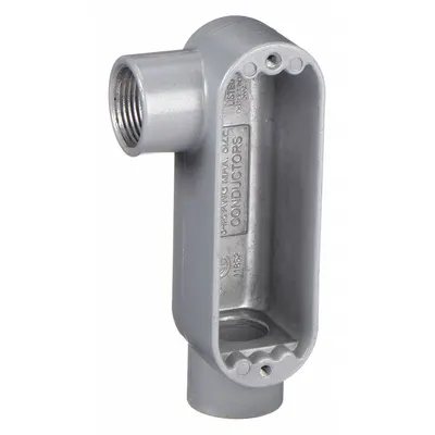HUBBELL KILLARK Conduit Outlet Body: Aluminum, 1 1/4 in Trade Size, LR Body, 32 cu in Body Capacity - LR - 90° Elbow Type