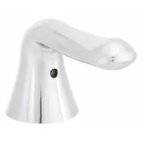 This lever handle is a replacement part for American Standard Colony Soft Series faucets. Made of plastic with a chrome finish, it is designed for use with both hot and cold water. Suitable for residential or commercial bathroom and kitchen faucets