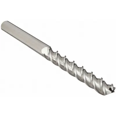 OEM Carbide Square End Mill for Aluminum, 3 Flute, 3/8" Mill Dia, 3" LOC, 6" OAL - Carbide Square End Mills for Aluminum