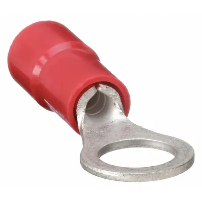 OEM Ring Terminal: Red, Vinyl Insulation, #10 Stud Size, 22 AWG to 16 AWG Wire Sizes - Insulated Ring Terminals