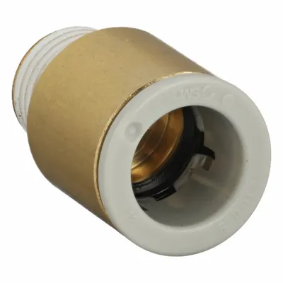 SMC KQ2S12-02AS Push-to-Connect x BSPT Adapter Fitting - Polybutylene & Brass Tube Fittings