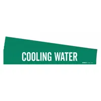 Pipe Marker: Cooling Water, Green, White, Fits 2 1/2 to 7 7/8 in Pipe O.D., 1 Pipe Markers, 5 PK (MPN 7070-1-PK)