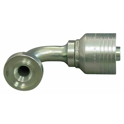 AEROQUIP Crimpable 90° Elbow Hydraulic Flange Fitting, 2 1/8 in Flange Size - Crimpable 90° Elbow, Hydraulic Flange Fittings