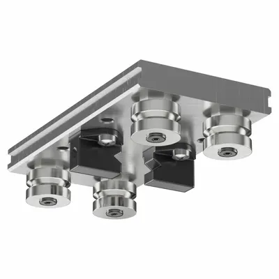 HEPCOMOTION Carriage: For 20 mm Rail Wd, Roller, GV3 Std Carriage, 22.4 mm Carriage Ht - HepcoMotion GV3 Roller Carriages