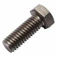 Hex Head Cap Screw: Titanium, Grade 2, Plain, 3/8"-16, UNC, 1 in lg, Fully Threaded, 9/16 in Head Wd (MPN 0107188)