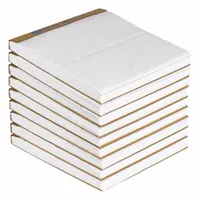 White polypropylene sorbent pad measuring 15 in x 14 in. Each pad absorbs up to 19 3/4 oz of fluids. Sold in a 90-pack. Used for absorbing industrial spills, leaks, and drips of oils, coolants, solvents, and water-based fluids in maintenance, machining, and chemical handling areas