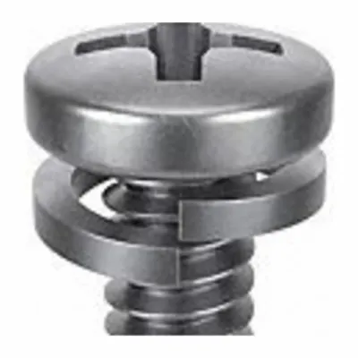 SEMS M5x0.80 x 16 mm Stainless Steel Passivated Pan Head Machine - Machine Screws with Split Lock Washers