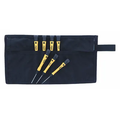 WIHA ESD Safe Precision Screwdriver Set: 1-10 Pieces, 7 Pieces, Hex Tip, Ergonomic Grip - ESD-Safe Precision Screwdriver Sets