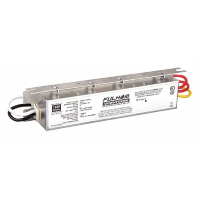 FULHAM Fluorescent Ballast: 120V AC, 1/2 Lamps Supported, 5 1/2 in Overall Lg - Instant Start Electronic Fluorescent Ballasts