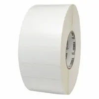 White gloss polyester thermal transfer label with acrylic adhesive. Measures 3 in wide by 1 1/2 in high on a 3 in core. Used for barcode printing in asset tracking, inventory management, and product identification