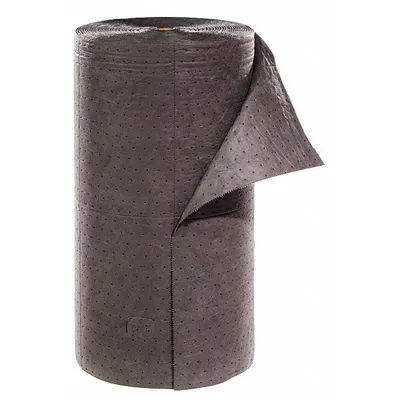 PIG Sorbent Roll, 200 ft L x 30 in W, Gray Polypropylene, MAT411 - Sorbent Rolls