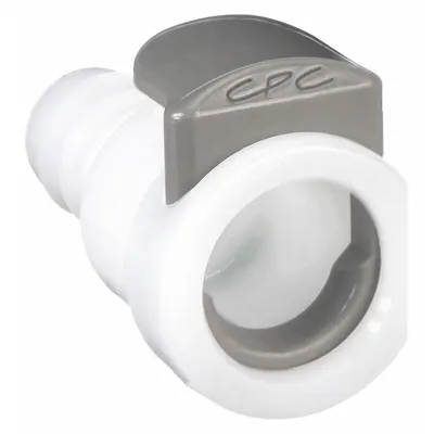 COLDER Quick Connection Coupling: Straight, 3/8 in OD x 3/8 in ID Size, Push-to-Connect x Barbed - Acetal Quick-Disconnect Tube Fittings