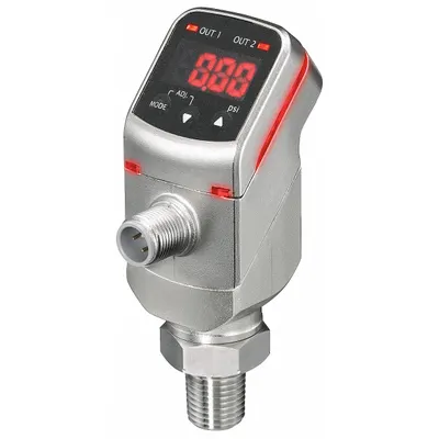 ASHCROFT Indicating Transmitter: 0 psi to 100 psi, 4 to 20 mA DC/(1) Switch, 4-Pin M12 Connector - Digital Pressure Transmitters with 4-Pin M12 Connector