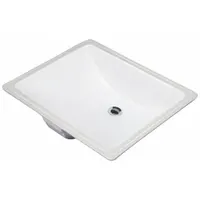 GERBER Bathroom Sink: White, Vitreous China, 18 3/4 in Overall Lg, 14 3/4 in Overall Wd, 1 Bowls (MPN G0012765)