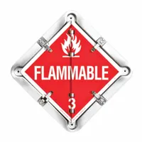 Vehicle Placard Holder: Full Frame Trailer Flip Placard Holder, 13 1/2 in Wd, 13 1/2 in Ht, Aluminum (MPN 81-8FO)