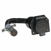 BUYERS PRODUCTS Trailer Adapter: 6-Way Round, 7-Way Blade, Plastic (MPN TC1067P)