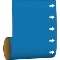 Pipe Marker: Blue, White, Fits 2 1/2 to 6 in Pipe O.D., 30 Pipe Markers, With (MPN 15507)