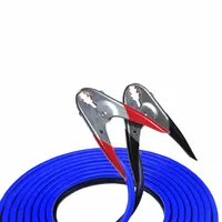 BAYCO Booster Cables: Crimped, 4 AWG, Parrot Jaw, 16 ft Cable Lg, Black/Blue, 400 A Max Current (MPN SL-3006)