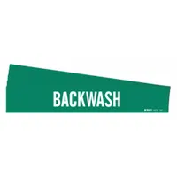 Pipe Marker: Backwash, Green, White, Fits 2 1/2 to 7 7/8 in Pipe O.D., 1 Pipe Markers, 5 PK (MPN 7020-1-PK)