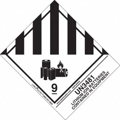 LABELMASTER Container Label: Lithium Battery Miscellaneous Dangerous Goods, Paper, Label - Class 9: Miscellaneous Hazardous Materials