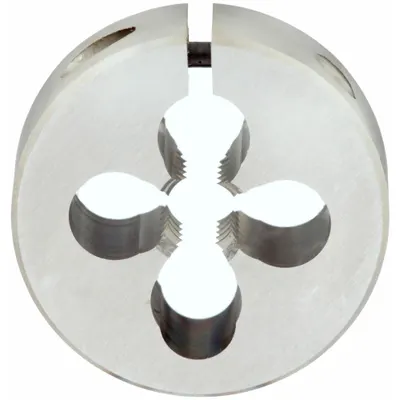OSG Round Threading Die: #4-40 UNC, 13/16 in OD, Solid, High Speed Steel (MPN 2727000) - Solid Round Threading Dies
