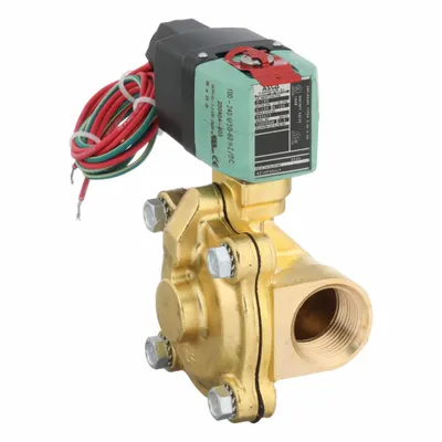 REDHAT Solenoid Valve: 2-Way, Normally Closed, 1 in Pipe Size, 100 to 240V AC/DC - 2-Way/2-Position, Normally Closed Solenoid Valves