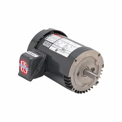 U.S. MOTORS General Purpose Motor: Rigid Base Mount, Totally Enclosed Fan Cooled, 1 1/2 hp - C-Face with Rigid Base 3-Phase General Purpose AC Motors