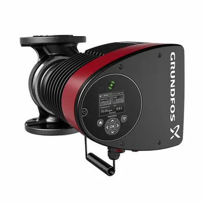 Grundfos Circulating Pump: 7/8 hp HP, 208-230V AC, Cast Iron, Variable, 85 gpm, 49 ft Max. Head - Intelligent Inline Circulator Pumps