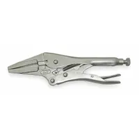 Locking Plier: Long Nose, Quick Release, 1 1/2 in Max Jaw Opening, 4 in Overall Lg, 1 7/16 in Jaw Lg (MPN 1ECF1)