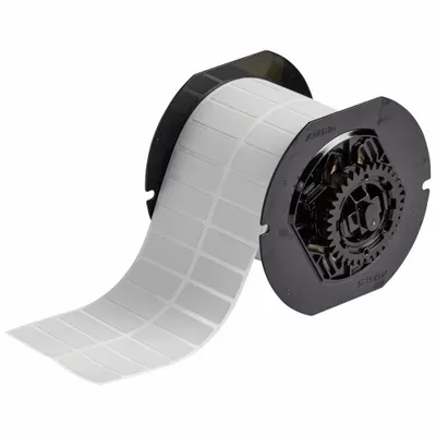 BRADY B33-37-486 Precut Label Roll, 1/2 in x 1 1/2 in, Metalized Polyester, Gray - Brady Precut Label Rolls