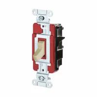 HUBBELL Wall Switch: Toggle Switch, 3-Way, Maintained, Ivory, 120/277V AC, 20 A (MPN CSB320STI)