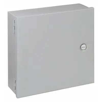 HOFFMAN Enclosure: Steel, 12 in x 12 in x 8 in, NEMA 1, Solid Cover, Hinged - Steel Indoor Enclosures with Hinged Covers