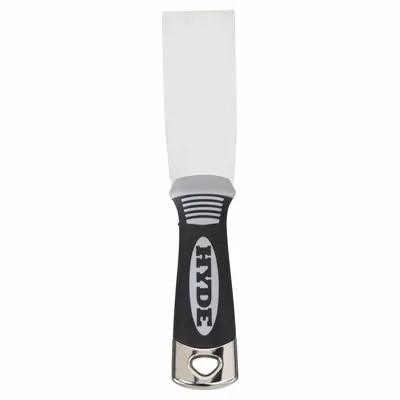 HYDE Putty Knife: Bld. Mat. Stainless Steel, Hdl. Mat. Plastic - Corrosion-Resistant Spreading Tools