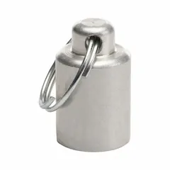 Molded rubber hydraulic hose cap for 1/4 in couplings. Protects hose ends from dirt, moisture, and debris when disconnected. Used in fluid power systems and mobile equipment to prevent contamination and extend coupling life.