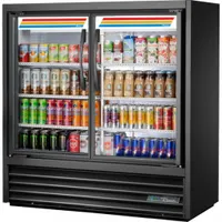 TRUE REFRIGERATION Refrigerated Merchandiser: 48 in x 46 7/8 in x 21 in, Black, Swing, 6 Shelves (MPN TVM-48SL-48-HC~VM01)