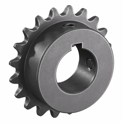 TSUBAKI Single Strand Sprocket: 35, For 3/8 in Chain Pitch, 1 in Bore Dia, 20 Teeth - Size 35 Fixed-Bore Roller Chain Sprockets