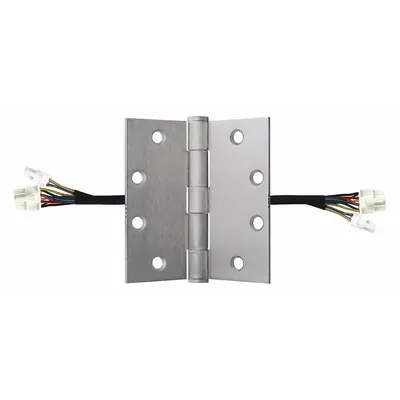 BEST Electrified Hinge: Steel, 4 1/2 in Leaf Ht - Electrified Butt Hinges
