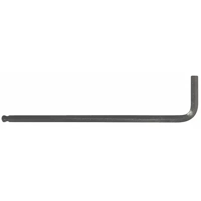 WESTWARD Hex Key: 1 Ball Ends, 3/32 in Tip Size, SAE, Long, Alloy Steel, Black Oxide - L-Shaped Hex Keys