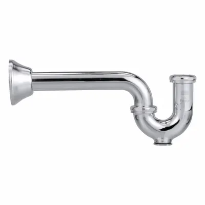 ZURN Trap: Cast Brass, Chrome-Plated, Silver, 1 1/4 in Nominal Pipe Size - P-Traps