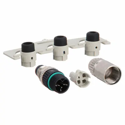 HARTING Circular Connector: A Coded, 3 Pin, M8 Male Thread with Straight Connection - Field-Wireable M8 Circular Connectors