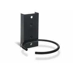 This steel tool hanger with a black finish is designed for organizing wrenches. It measures 4 inches in overall length. Suitable for use in workshops, garages, and industrial settings to keep wrenches accessible and reduce clutter.