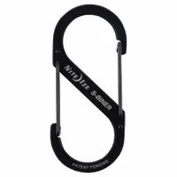 NITE IZE Double Carabiner: 75 lb Working Load Limit, Wire Gate, Stainless Steel, 3 1/2 in Overall Lg (MPN SB4-03-01)